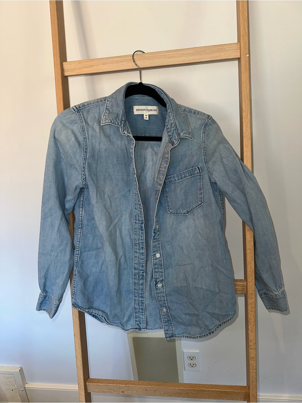 Aritzia Denim Forum Light Blue Denim Jacket